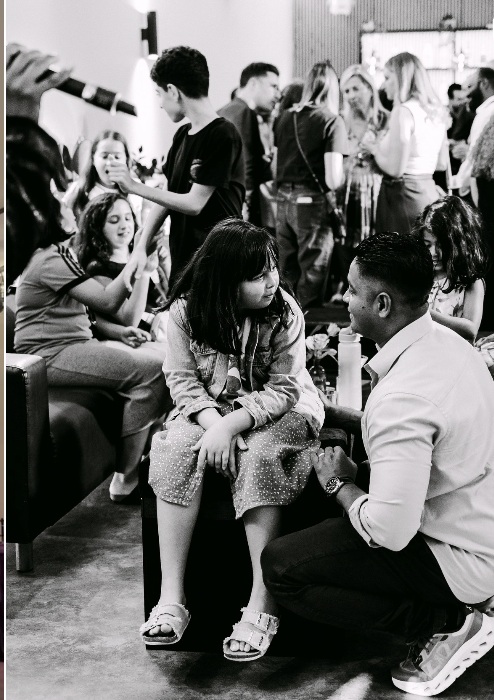 Guests sharing a candid event moment at No15
